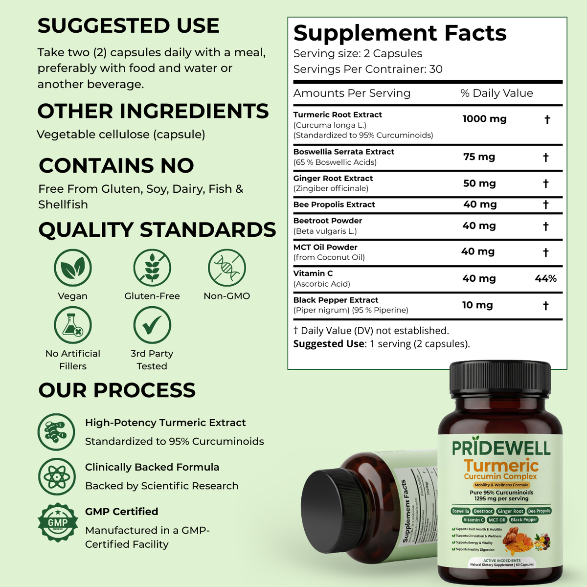 Pridewell Turmeric Curcumin Complex