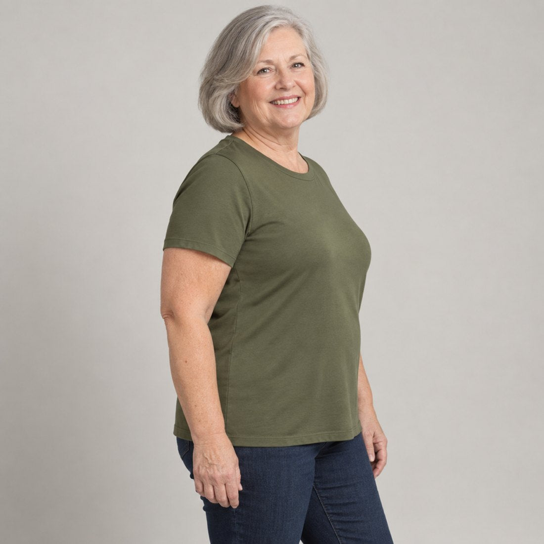 Side view in olive