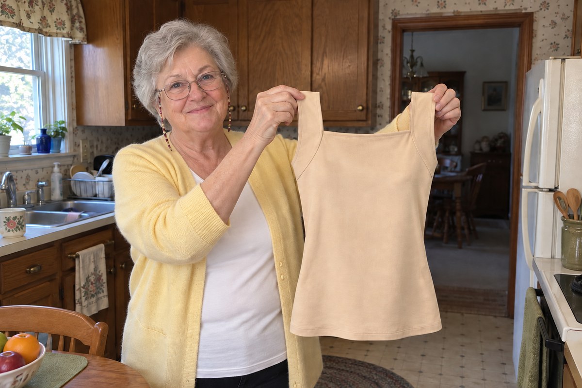 Women Over 60 Are Replacing Their Bras With This Tank. Here's Why Your Bra Rides Up Your Back by Lunch.